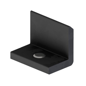 Insertion rail End stop black anodised