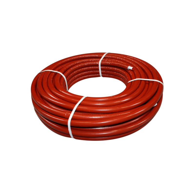BONFIX 2003210 - Alu-pers meerlagenbuis + 6 mm isolatie rood - 20 x 2 mm (rol 50 meter)