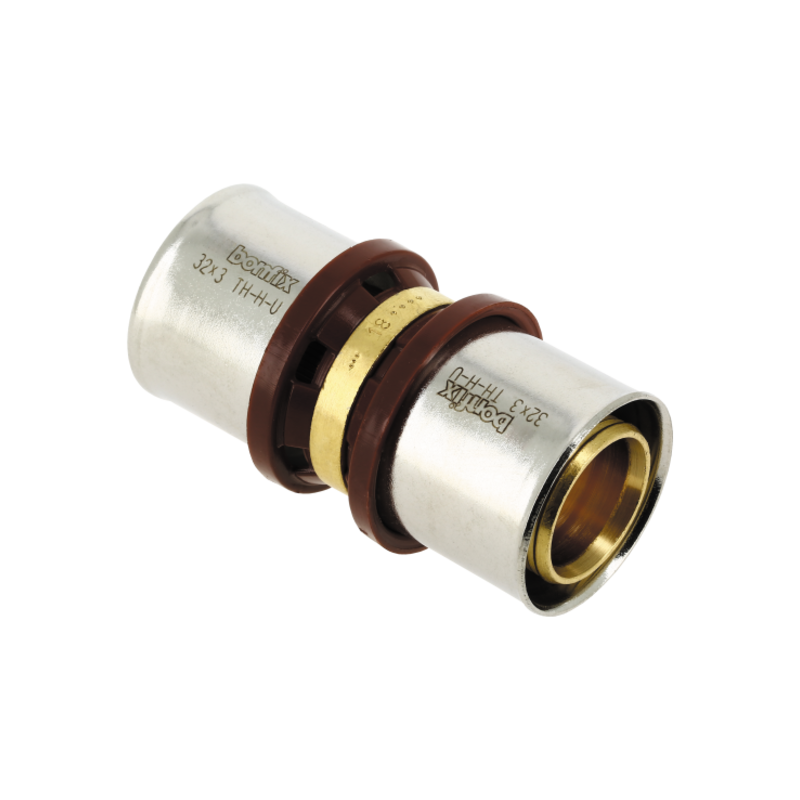 BONFIX 2000140 - Alu-pers rechte koppeling - 32 x 32 mm