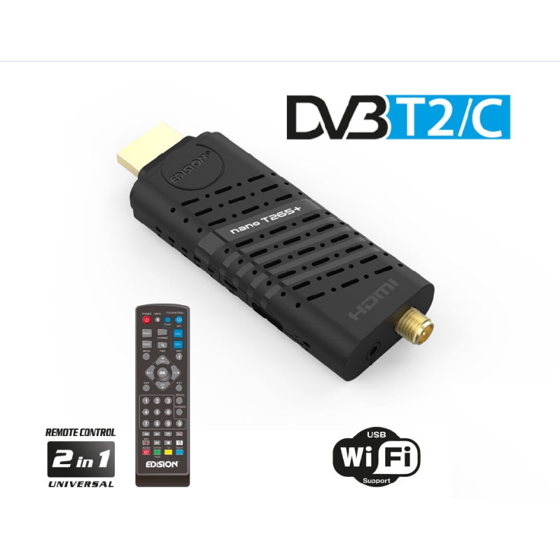 Edision NANO T265+ DVB-T2/C Tuner H.265/HEVC,Edision NANO T265+ DVB-T2/C Tuner H.265/HEVC