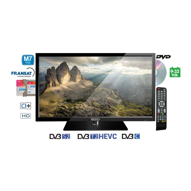 Teleco TEK 22D MINI TV22",DVB-S2/T2,DVD,9-32V,HEVC,M7 Fscan,Teleco TEK 22D MINI TV22",DVB-S2/T2,DVD,9-32V,HEVC,M7 Fscan