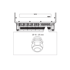 AC Daisy Chaining cable entry for Argeno 125