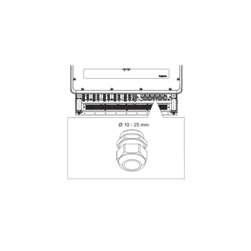 AC Daisy Chaining cable entry for Argeno 125