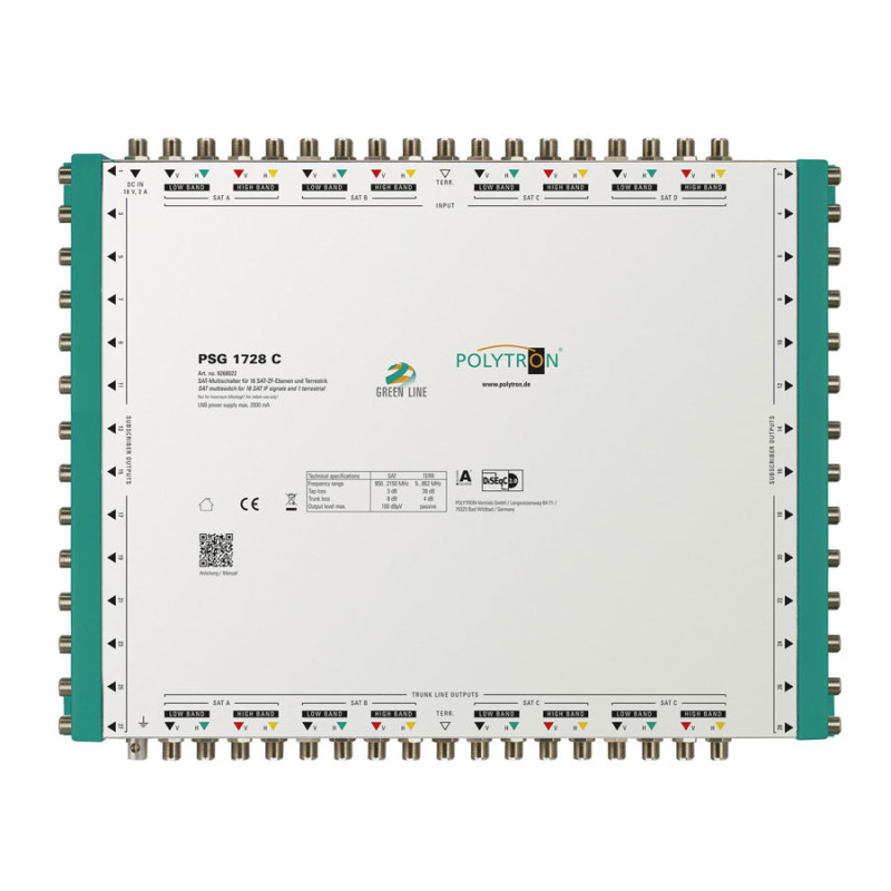 Polytron PSG 1728 C Multiswitch cascade & eind 17 in 28 uit