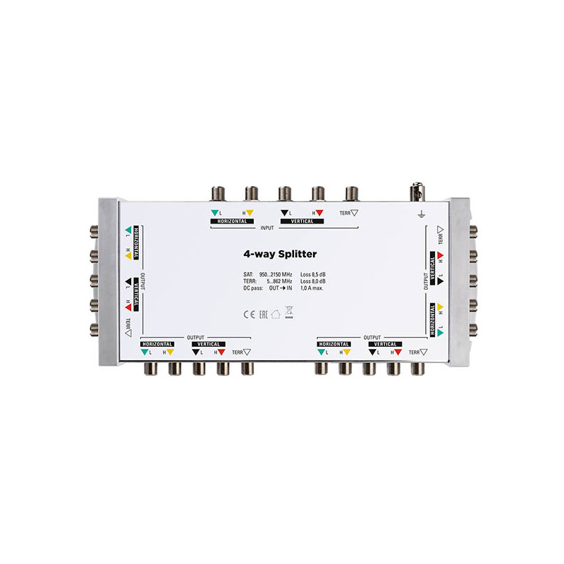 Polytron PSG 520S 4-weg verdeler voor cascade 5 IN, 4x 5 OUT