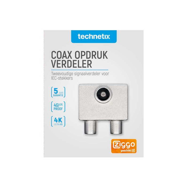 Technetix PTSX-02-S SHOP IEC Push-on splitter Ziggo Geschikt