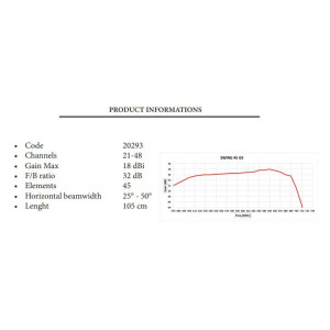Teleco SWING 45 LTE TV antenna UHF Yagi 470-694MHz