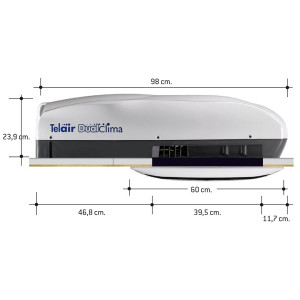 Telair Dual-Clima 8400H Airco/Heater/RC 900W 8400BTU 2,4kW
