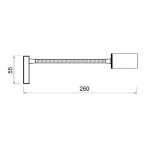 TravelLeds opb spot Ch flex led 5K 260mm opaal switch