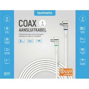Technetix RLA++21-3-S SHOP CATV IEC coaxkabel 3mtr. Ziggo