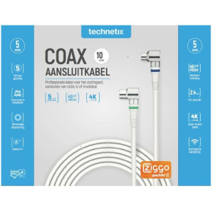 Technetix RLA++21-10-S SHOP CATV IEC Coaxkabel 10mtr. Ziggo