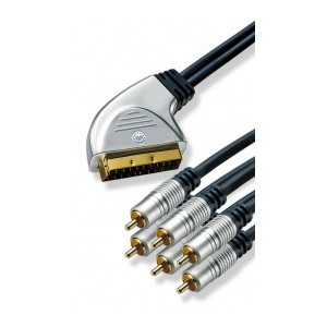 AV Scart  6 Cinch (2V+4A)In/Out 5 Mtr. opop