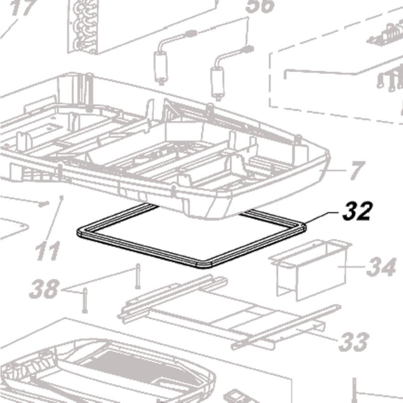 Telair 03497 spare part Rond rubber afdichting d26