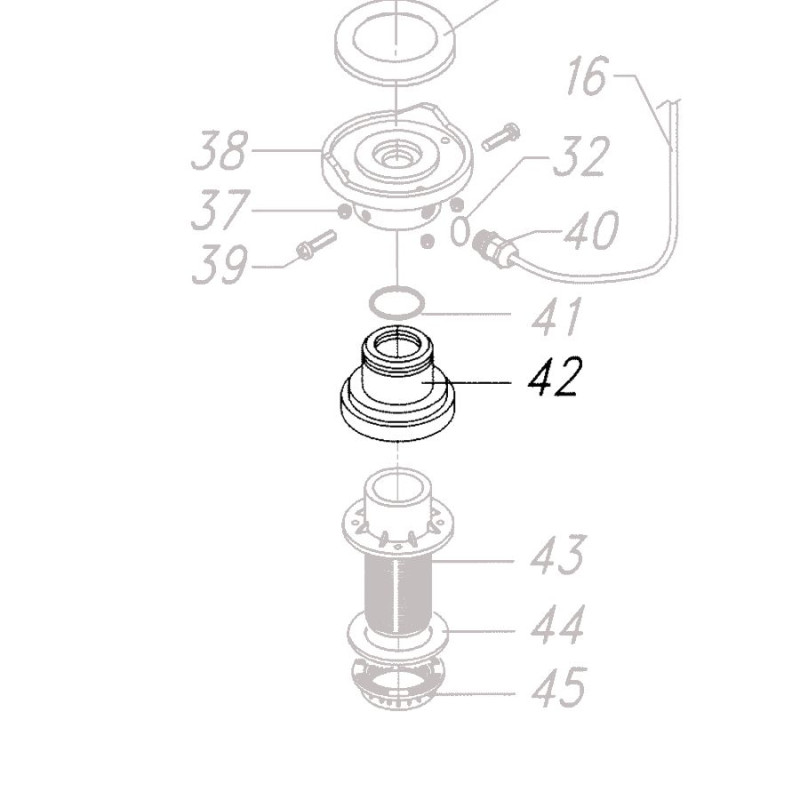 Teleco 06961 spare part Rubberen afdichting