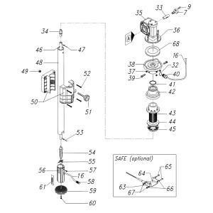 Teleco 06961 spare part Rubberen afdichting