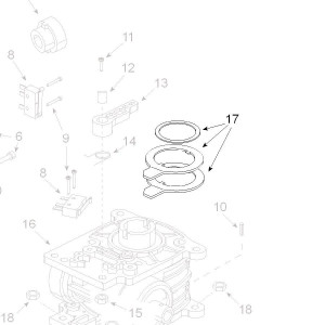 Teleco 17237 spare part Set 2 FSE draaib.pen +1 ring T.65/85