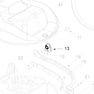 Teleco 10543 spare part Rechter inzetstuk LNB arm CL.E.65