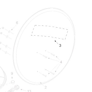 Teleco 17107 spare part Sticker schotel CL.85 & E.65/85