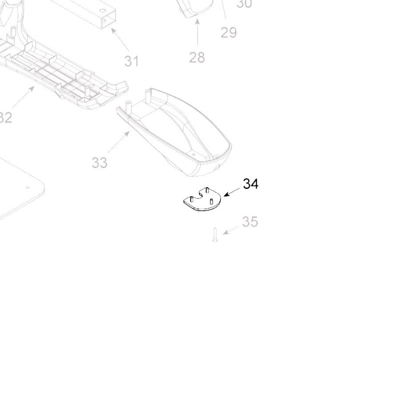 Teleco 11011 spare part Rubber steun bodem LNB kast E.65/85