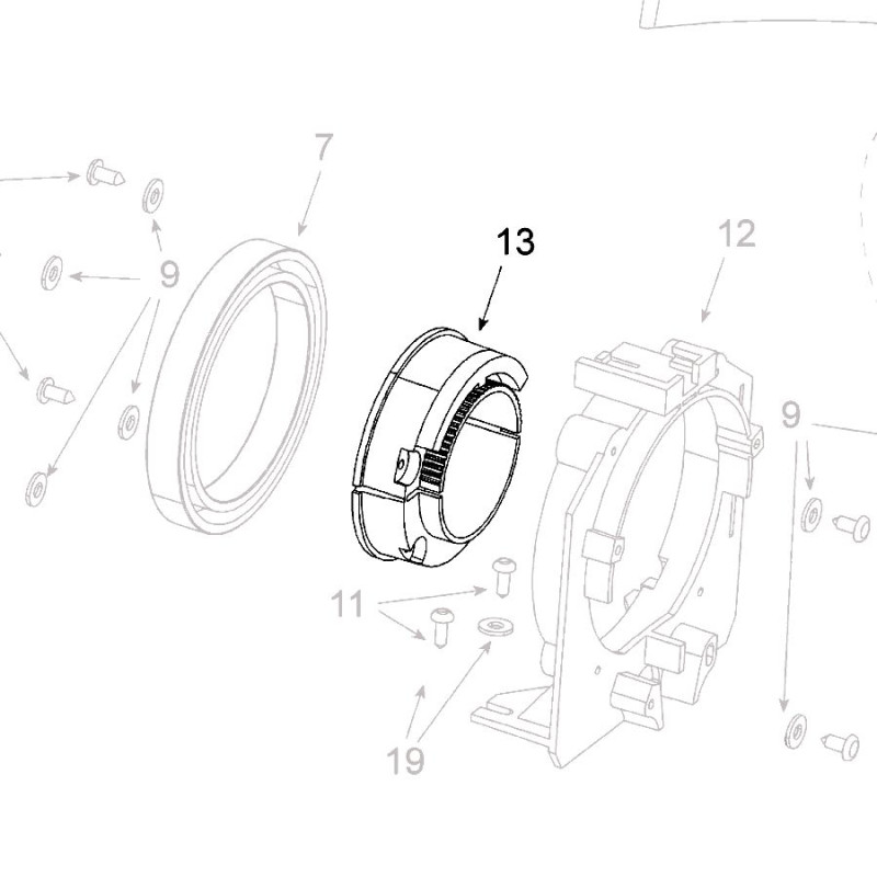 Teleco 10604 spare part Zwart-wit mechanisme