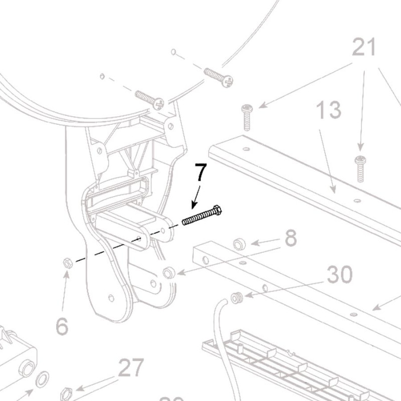 Teleco 10979 spare part Schroef M6x55 Voyager 65